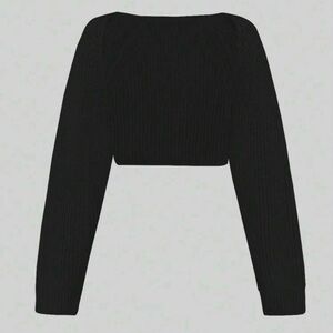 Women’s Black Cropped Cardigan Sweater